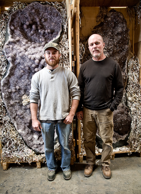 Giant amethyst geode (both halves). Brazil 