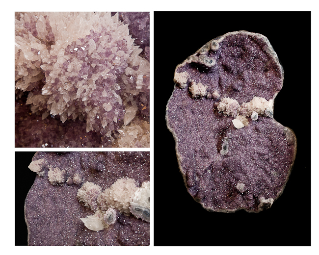 Amethyst geode with incredible calcite. Brazil 