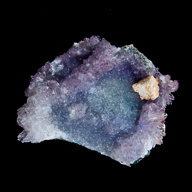 Amethyst flower formation with calcite.  Brazil